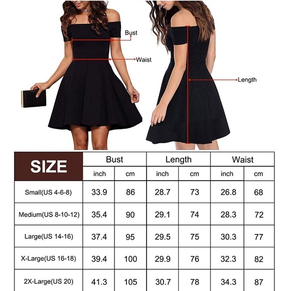 Off The Shoulder Short Sleeve Cocktail Dress - Picture 4 of 4